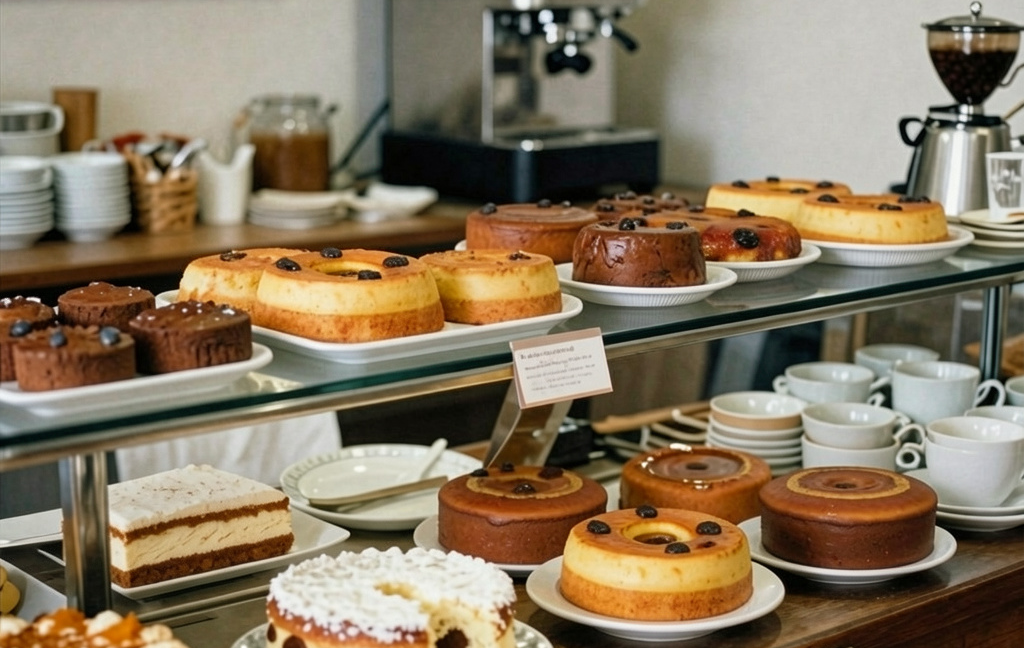 cafeteria e loja de bolos